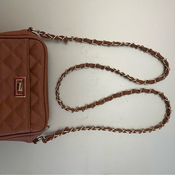 Quilted Brown Crossbody Bag - Picture 9 of 9